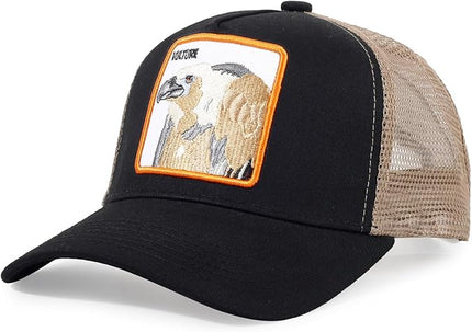 Classic Unisex Various Animal Series Embroidery Farm Adjustable Mesh Snapback Trucker Hat