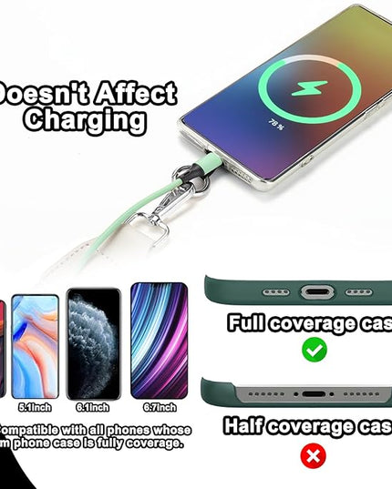 XANGNIER Clip and Go Strap for Phone with Wallet Crossbody, Phone Strap with Zippered Wallet, Adjustable Anti Theft Cellphone Lanyard for Women, Cellphone Chain Accessories,Multicolor 4