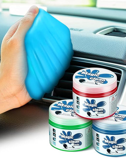 DNA MOTORING 3 Pack Car Cleaning Gels Auto Detailing Tools Cleaning Putty Car Interior Cleaner, Car Jelly Cleaner, Keyboard Cleaner, Car Cleaning Supplies Car Gifts for Men Women, TOOLS-00149