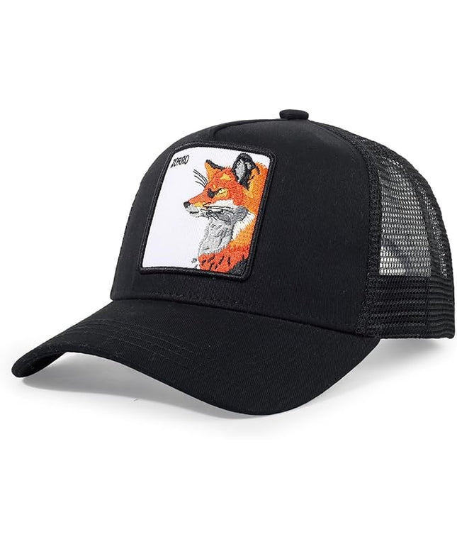 Classic Unisex Various Animal Series Embroidery Farm Adjustable Mesh Snapback Trucker Hat