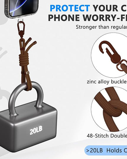 4 Pack Phone Lanyard & Wrist Strap, Cell Phone Lanyard for Around The Neck Adjustable Phone Strap for Most Smartphones