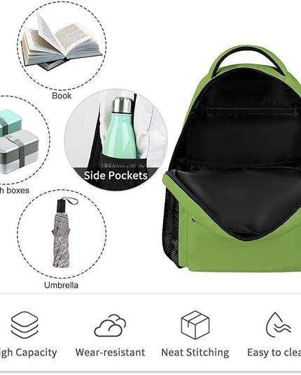 Fashion Greenery Backpack Lightweight Large Capacity Laptop Daybag for Travel Work