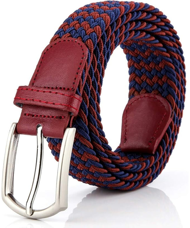 Braided Canvas Woven Elastic Stretch Belts for Men/Women/Junior with Multicolored