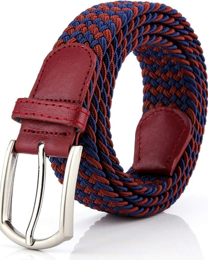 Braided Canvas Woven Elastic Stretch Belts for Men/Women/Junior with Multicolored