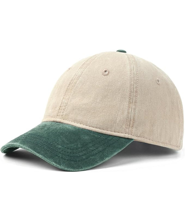 XXL Oversize Washed Denim Baseball Cap,Low Profile Jean Sports Cap for Big Heads 23.5"-25.5",Large Pigment Dyed Dad Hat