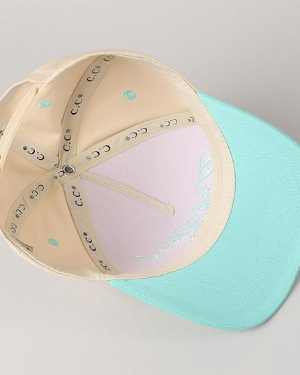 MIRMARU Two-Tone Vintage Canvas Trucker Hats for Men & Women, Adjustable Size Baseball Caps with Trendy Embroidered Design