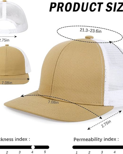 NTLWKR Trucker Hat Mesh Baseball Cap,Adjustable Snapback Outdoor Sports Caps for Men and Women,Breathable Dad Hats