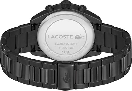 Lacoste Boston Men's Chronograph Watch - Classic Stainless Steel - Tachymeter - Water Resistant up to 5ATM/50 Meters - Modern Design for Him - 42mm