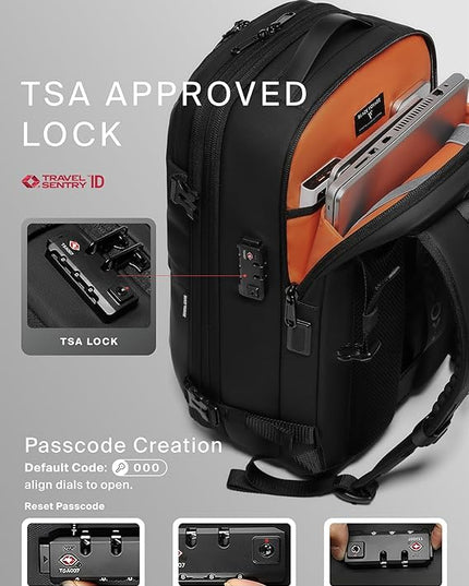 BlackVoyage Vortex Vacuum Seal Travel Backpack 60L Expandable Air Compression System Water Resistant TSA Lock Carry-On Suitcase Luggage Black Zephyr - Vacuum Pump Included