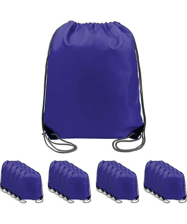 BeeGreen Drawstring Backpack Bags 20,30,50 Packs Reflective String Bags for Gym Sport Trip Cinch Sack DIY for Women Men
