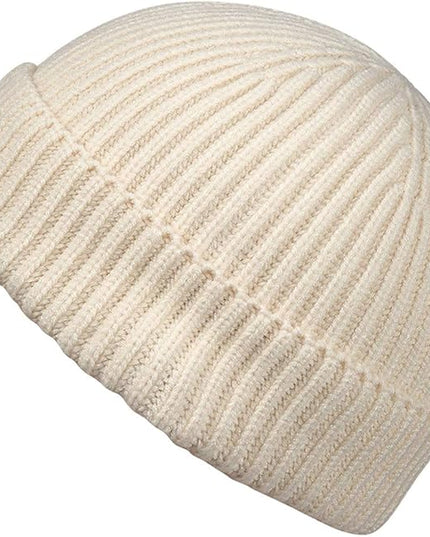 MaxNova Knit Cuff Short Fisherman Beanie for Men Women Warm Hats