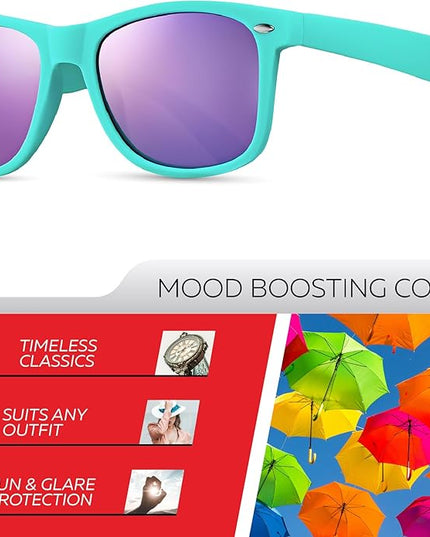 Retro Rewind Polarized Sunglasses for Men and Women - UV Protection Classic Sun Glasses