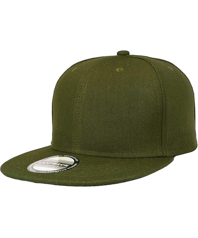 Classic Snapback Hat Cap Hip Hop Style Flat Bill Blank Solid Color Adjustable Size