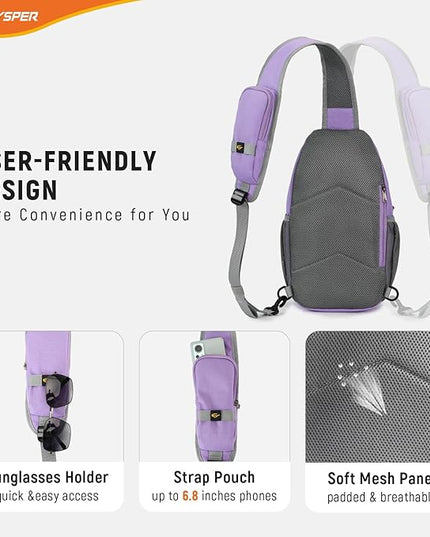 SKYSPER Sling Bag RFID Cross Body Bag Recycled Crossbody Backpack Travel Daypack