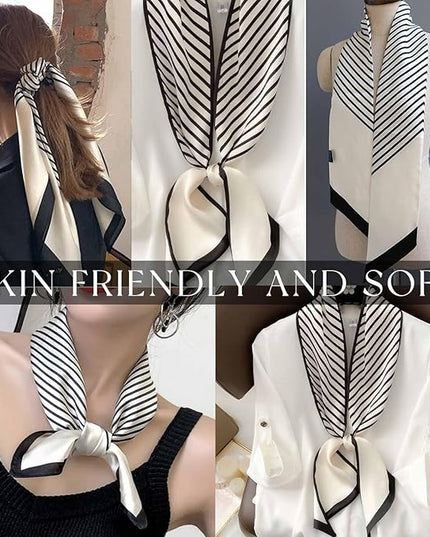 Dailyacc Hair Scarf for Women Fashion Silky Satin Headscarf Wrap Breathable Lightweight Neck Scarves For Handbag