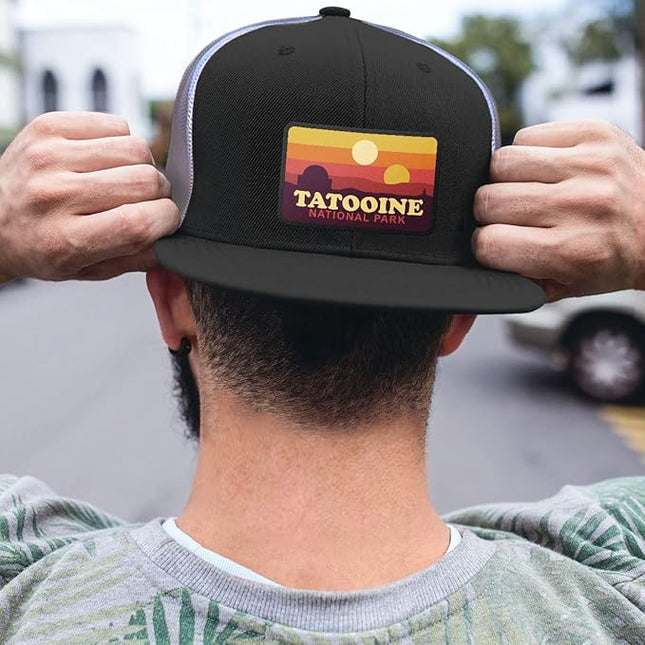 Tatooine National Park Patch Back Mesh Hat Casual Wear - Baseball Cap for Mens & Womens Mesh Adjustable Snapback Strap