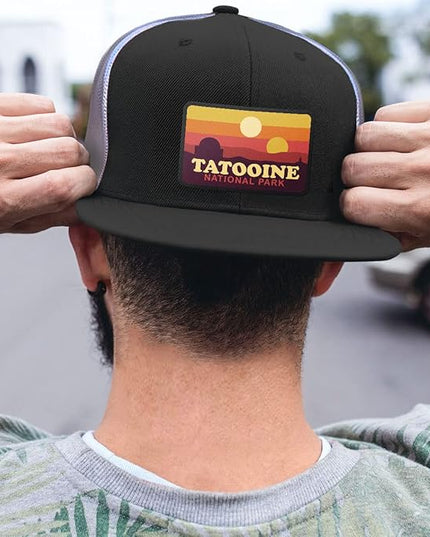 Tatooine National Park Patch Back Mesh Hat Casual Wear - Baseball Cap for Mens & Womens Mesh Adjustable Snapback Strap