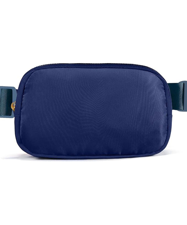 Cwualo Belt Bag Zipper Fanny Pack Crossbody Bags for Women,Fashion Nylon Waist Packs, Water Repellent Two Way wear with Adjustable Strap Gifts for Teenage Girls Women Men(Royal blue)