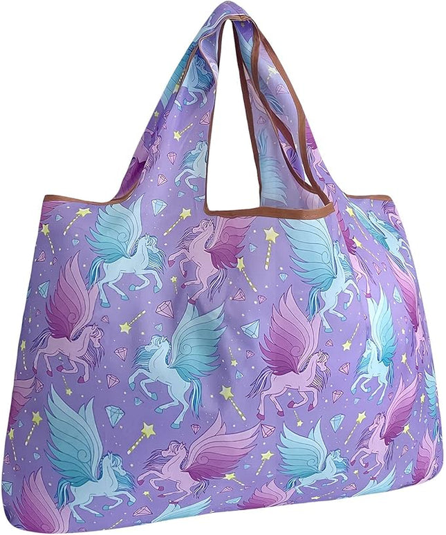 allydrew Large Foldable Tote Nylon Reusable Grocery Bags