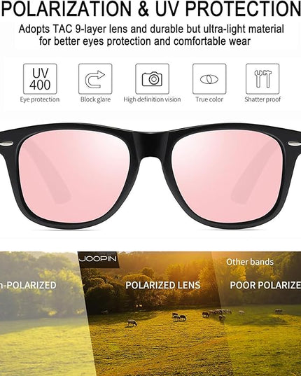 Joopin Square Sunglasses Polarized UV Protection Trendy Designer Sun Glasses Men Women