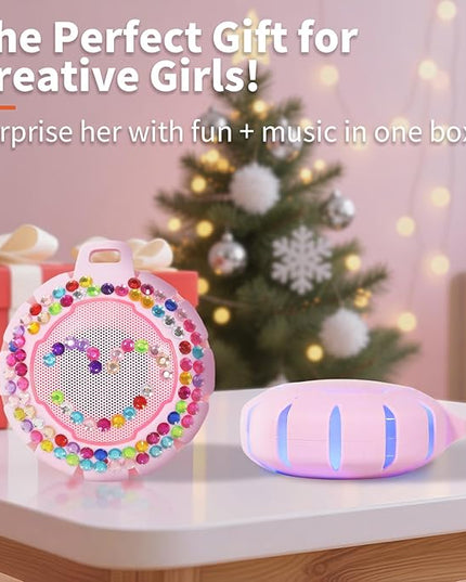 HEYSONG Bluetooth Shower Speaker + DIY Diamond Stickers – Great Gift for Girls