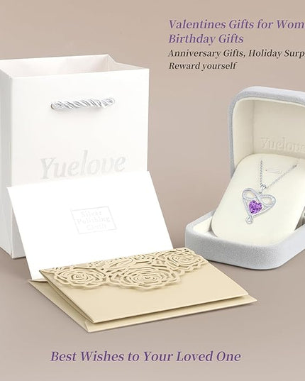 925 Sterling Silver Infinity Necklace - Exquisite Silver Jewelry for Women, Love Heart Necklace for Birthday, Anniversary, Valentine’s Day - Ideal Gift for Girlfriend, Wife, Mom, or Her