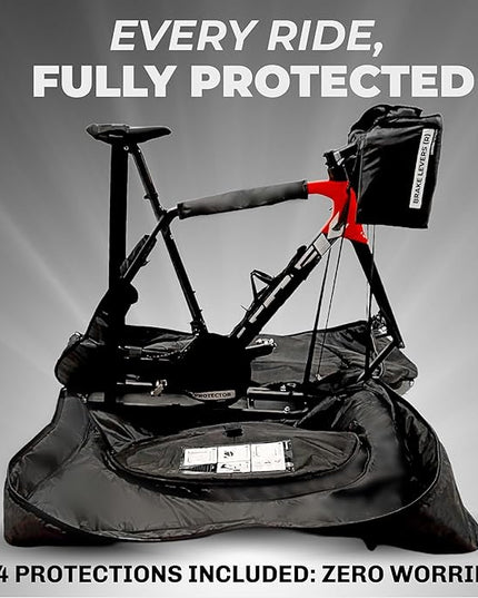 Bike Travel Bag Airplane – Box for Air Travel | Durable Bike Cases with Full Protection | Fits Road & TT Bikes with Wheels, Safe Case for Flying