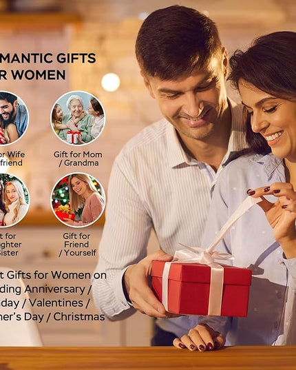 Gifts for Wife Pearl Double Heart I Love You Forever Necklace Jewelry for Women Anniversary Women Necklaces Birthday Gift Ideas, Mothers Day Valentines Christmas for Girlfriend Mom Daughter
