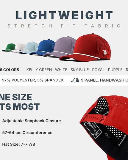 Branded Bills Arizona Vintage PVC 5-Panel Performance, Lightweight, Comfortable Baseball Cap