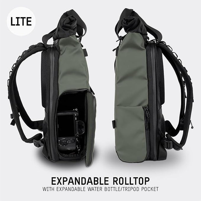 WANDRD PRVKE Lite: Weather-Resistant Travel & Camera Backpack with Laptop Sleeve, Quick Side Access, Clamshell Opening – Ideal Photography & Travel Bag