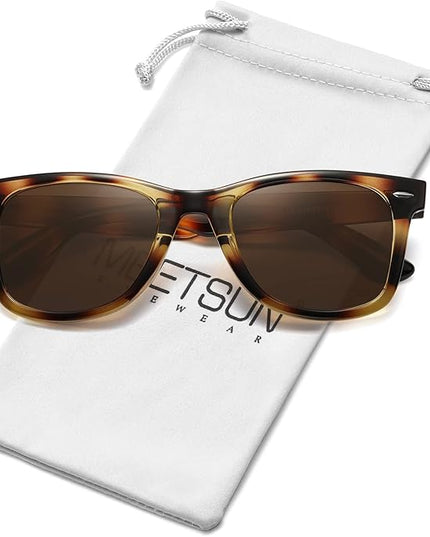 MEETSUN Polarized Sunglasses for Women Men Classic Retro Square Frame Driving Sun Glasses UV Protection