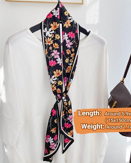 Dailyacc Hair Scarf for Women Fashion Silky Satin Headscarf Wrap Breathable Lightweight Neck Scarves For Handbag
