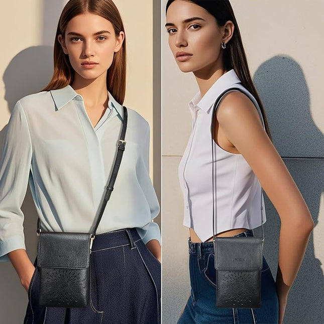 APHISON Small Crossbody Bags for Women Trendy, Leather Phone Wallet Purses Handbags Card Slots with Adjustable Strap