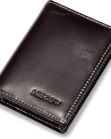 Leather Business Card Case Holder for Men & Women, Italian Calfskin