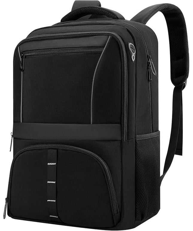 FAIRYLAND Travel Backpack,30L Carry On Laptop Backpack with Reflective,Water Resistant Anti-Theft Work Backpack for Men Women,Business Travel,Daily Commuting,Fits to 17.3Inch Slim Laptop,Black
