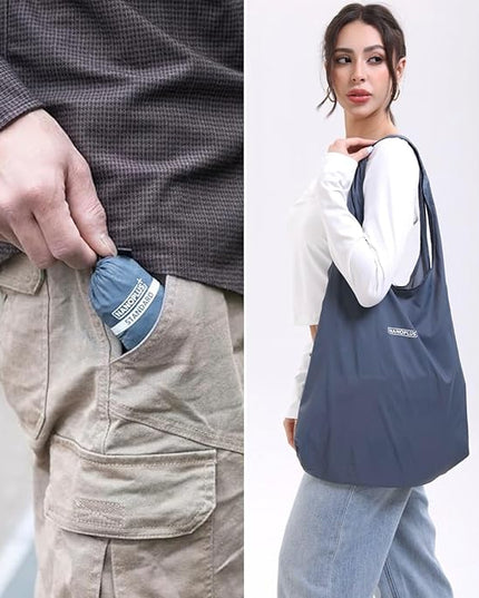 Compact Reusable Grocery Tote Bag – Lightweight, Foldable & Packable Shopping Bag for Travel