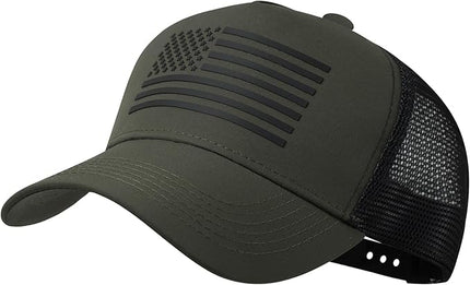 IIN American Flag Mesh Baseball Cap, Patriotic Trucker Hat for Men Women, Quick-Dry Breathable Design, Adjustable Snapback
