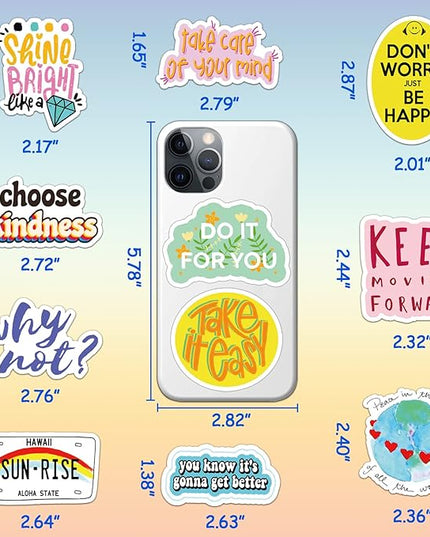 150Pcs Motivational Stickers for Kids Teens Students Teachers Planners Inspirational Quote Stickers Waterproof Vinyl Sticker for Water Bottles Laptop Scrapbook Journal