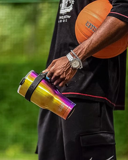 Beast 30 oz Tumbler Stainless Steel Vacuum Insulated Coffee Ice Cup Double Wall Travel Flask (Rainbow)