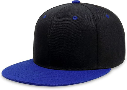 CHOK.LIDS Flat Bill Visor Classic Snapback Hat Blank Adjustable Brim High Top End Trendy Color Style Plain Tone Baseball Cap