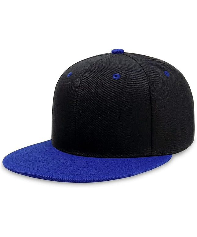 CHOK.LIDS Flat Bill Visor Classic Snapback Hat Blank Adjustable Brim High Top End Trendy Color Style Plain Tone Baseball Cap