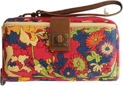 Sakroots Artist Circle Smartphone Crossbody in Coated Canvas, Detachable Wristlet Strap