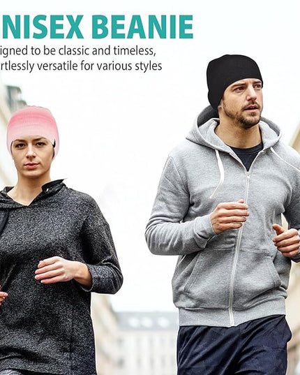 Beanie for Men, Soft Cotton Beanie for Women, Warm Unisex Winter Hat, Running Skull Cap for Cold Weather Activities