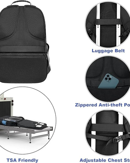 Z-MGKISS 18.4"-19" Extra Large Laptop Backpack, Water-Resistant Gaming Laptop Travel Backpack, School Bag with USB Charging Port and Multiple Compartments, Gifts for Men & Women, Lake Blue