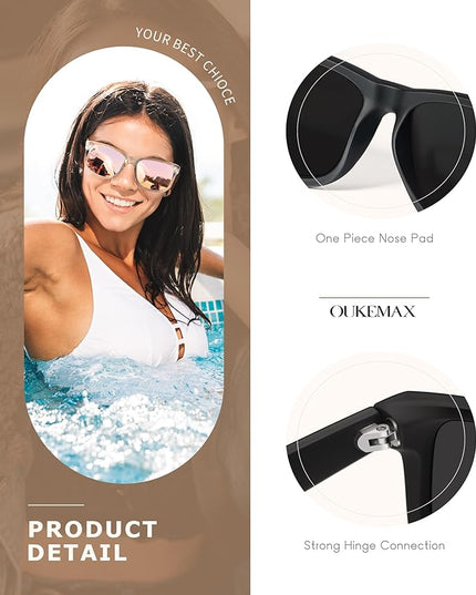 Sunglasses-women Polarized Sunglasses-womens: Trendy Sun Glasses polarized UV400 Protection Fashion Sun glasses