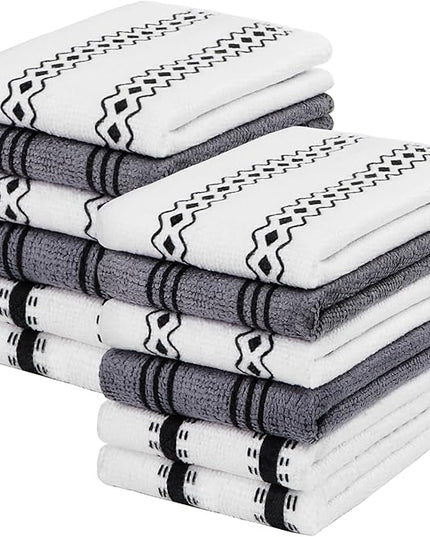 HOMEXCEL Microfiber Cleaning Cloth, Kitchen Towels 12 Pack, Lint Free, Scratch-Free, Highly Absorbent, Reusable Dish Towels for Kitchen and Household