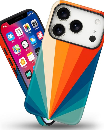 Magnetic for iPhone 17 Pro Case Cute Frog Stripes Phone Case, Summer Shockproof Slim TPU and Hard PC Protective Phone Cover Compatible with MagSafe Designed for Women Girls