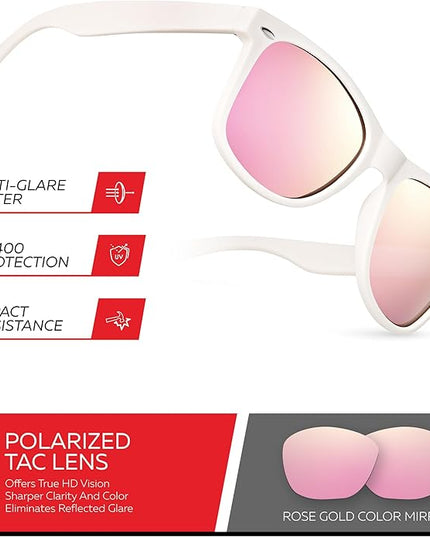 Retro Rewind Polarized Sunglasses for Men and Women - UV Protection Classic Sun Glasses