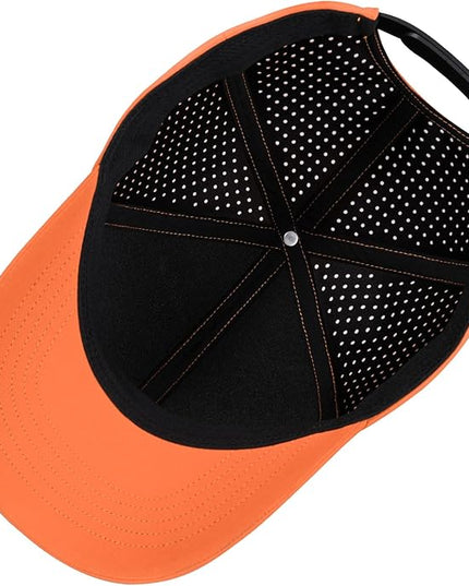 VOBOOM Men Quick Dry Baseball Cap Laser Cut Mesh Ball Curved Brim Snapback Hat