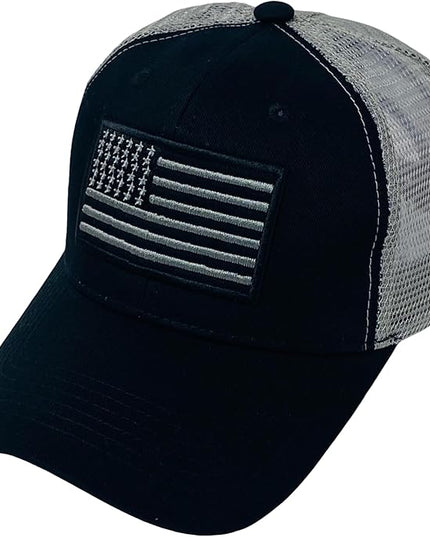 Roytrense Embroidered American Flag Unisex Baseball Cap (100% Cotton)